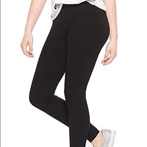 JUSTICE solid black leggings